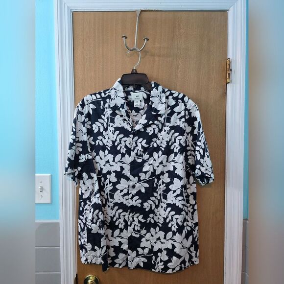 H&M Blue and White Casual Button Down Shirt Mens M - Picture 1 of 3